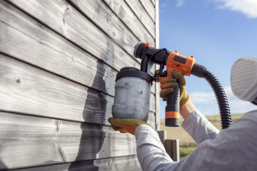  Timber frame shed vs steel — Spray painting a wooden shed