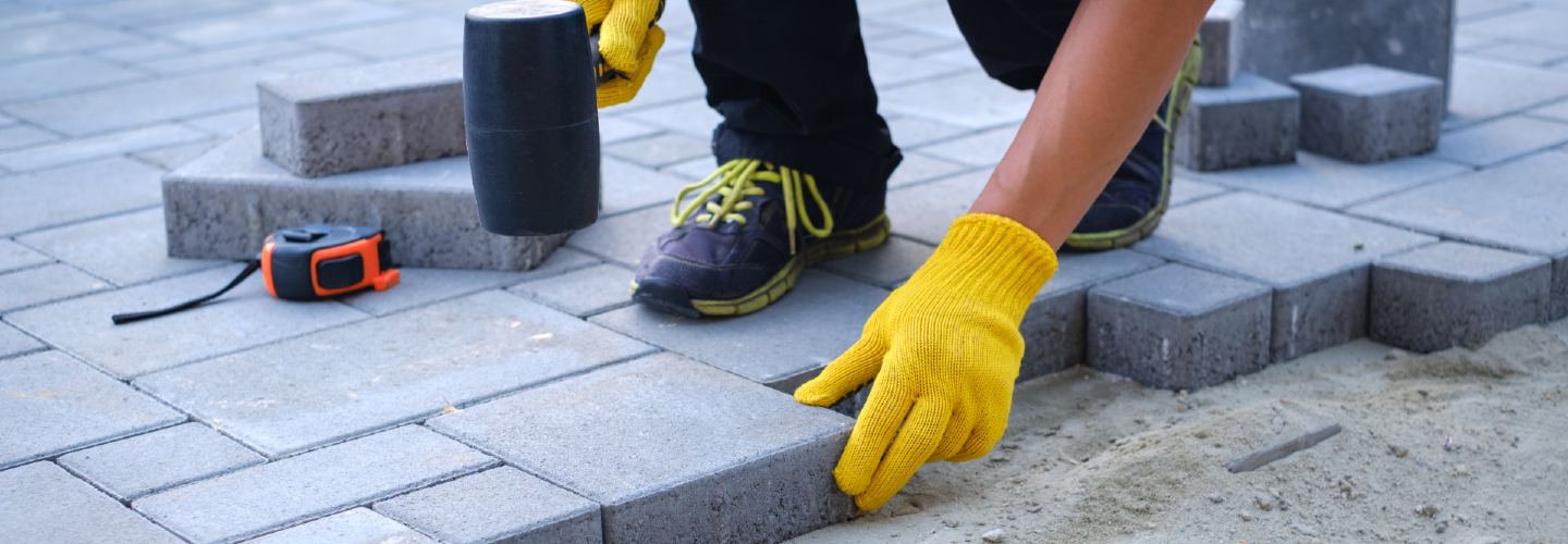 A close-up photo of a pavement being made.