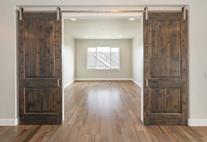 a pair of interior barn doors