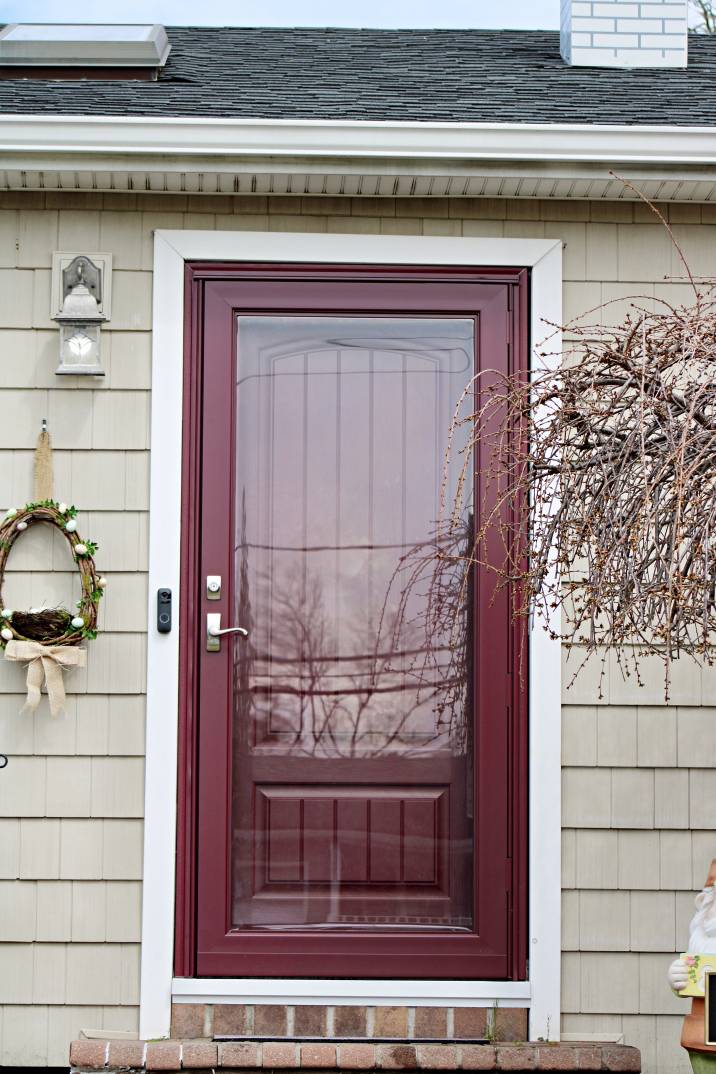 a home with a storm door