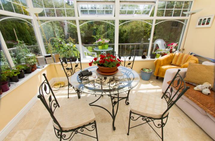 Alfresco style sunroom