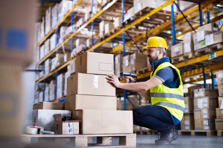 general laborer working in a warehouse