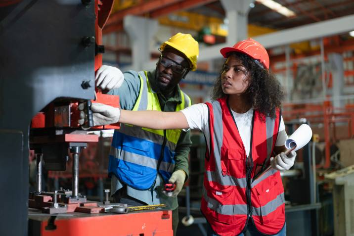 general laborers working as a team in the warehouse