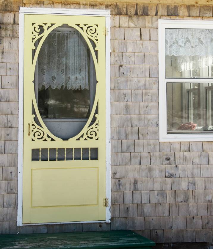 antique ivory screen door