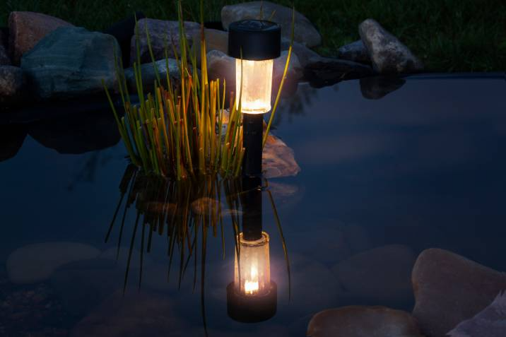 solar lighting by the water