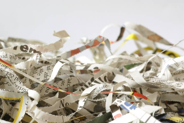 newspaper clippings for mulch