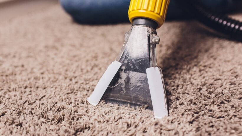 Steam cleaner vs carpet cleaner - a close up of a cleaner to deep clean a carpet