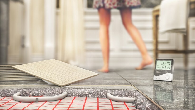 Underfloor heating vs radiators - Tile floor with underfloor heating