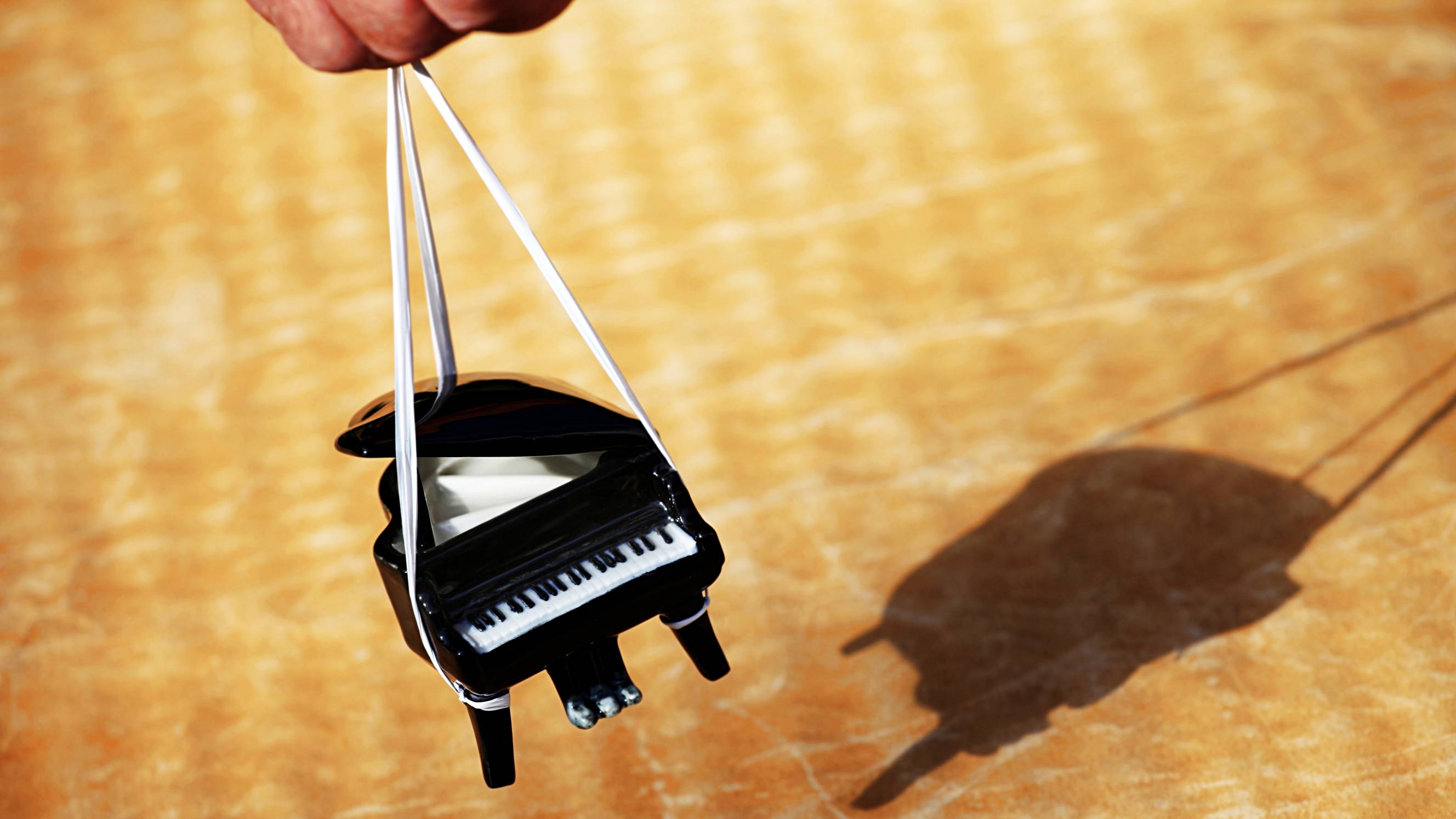 Black piano transportation